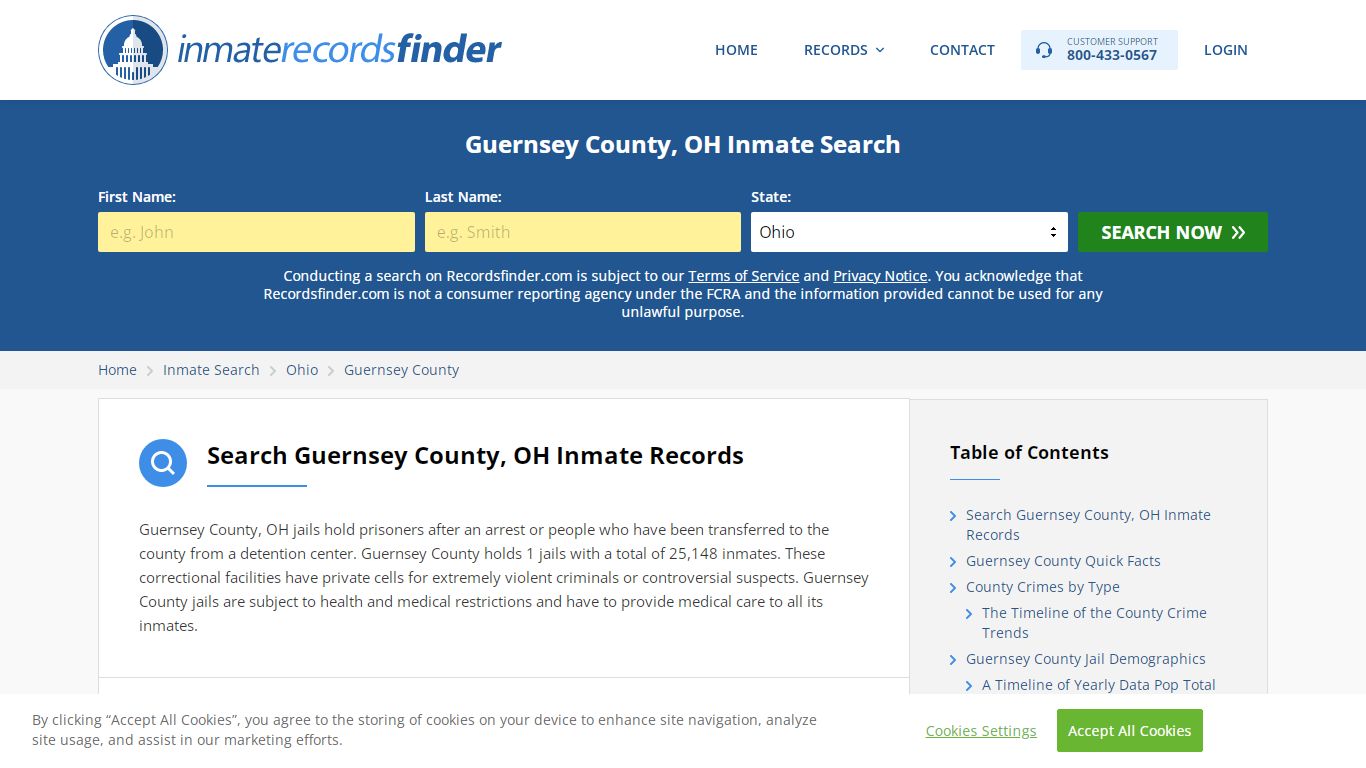 Guernsey County, OH Inmate Lookup & Jail Records Online