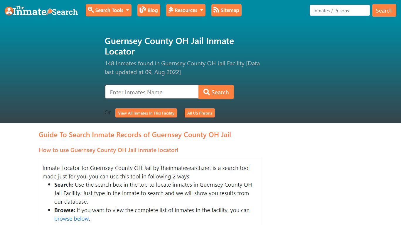 Guernsey County OH Jail Inmate Locator - The Inmate Search