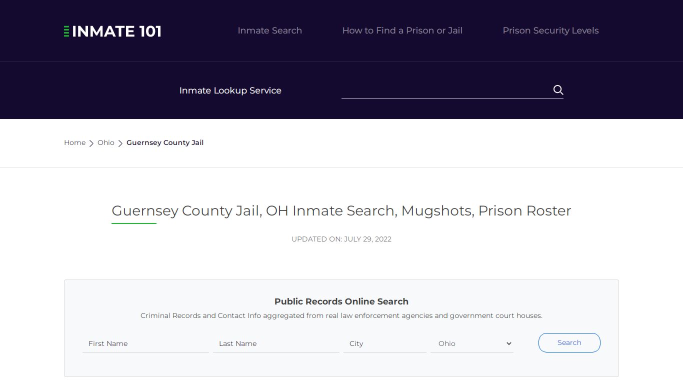 Guernsey County Jail, OH Inmate Search, Mugshots, Prison ...