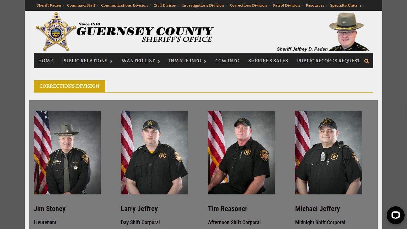 Corrections Division – Guernsey County Sheriff's Office